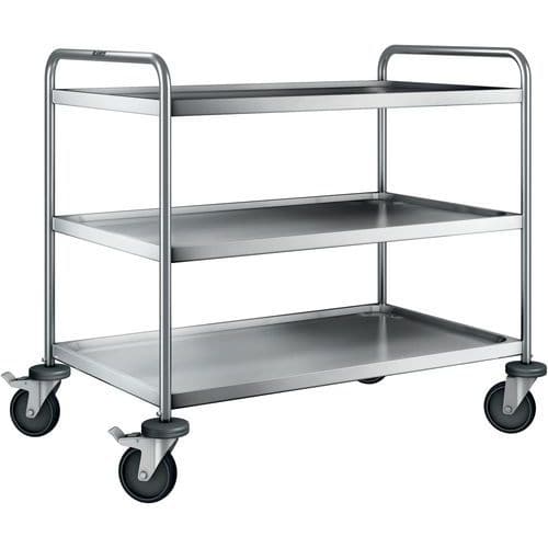 Serveerwagen SW 10 x 6-3 BASIC met staalverzinkte wielen - Blanco