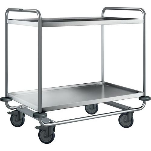 Chariot de service SW 10 x 6-2 avec roues en plastique_Blanco