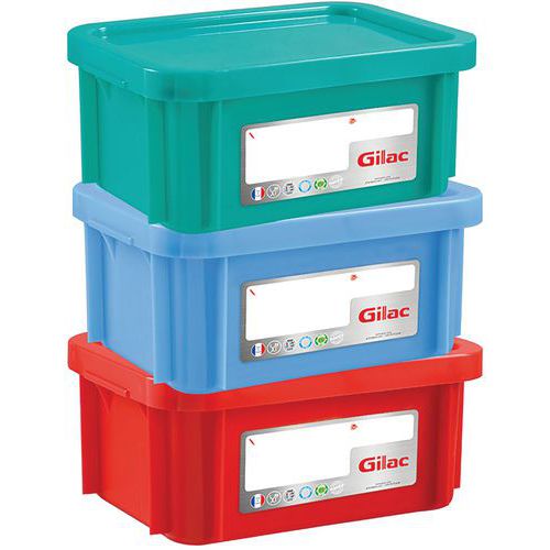 Stapelbare bak met deksel - Lengte 395 mm - 12 tot 15 l - Gilac