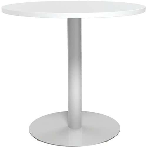 Vergadertafel rond 80 cm trompetvoet