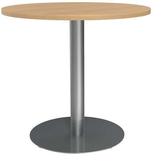 Vergadertafel rond 80 cm trompetvoet