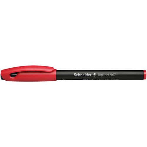 Fineliner - Topliner 967 - 0,4 mm - zwart/rood - Schneider