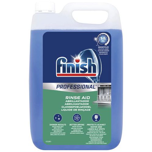 Glansspoelmiddel extra hygiëne Finish Professional - Fles 5 l