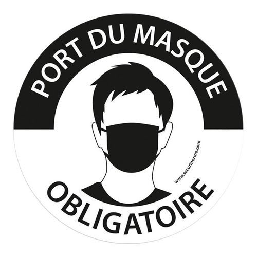 Panneau Masque obligatoire Gravé