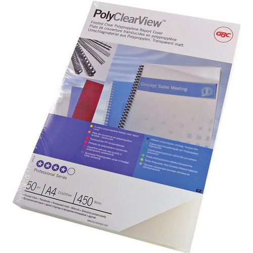 Couverture pour perforelieuse en PVC GBC PolyClearView