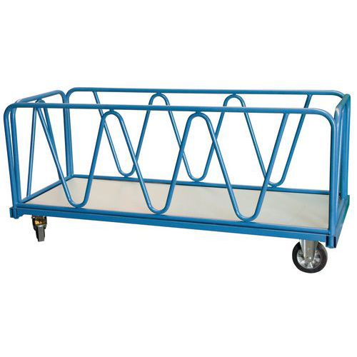 Chariot charges longues 2 dossiers et 2 ridelles tube - 1200kg  - FIMM