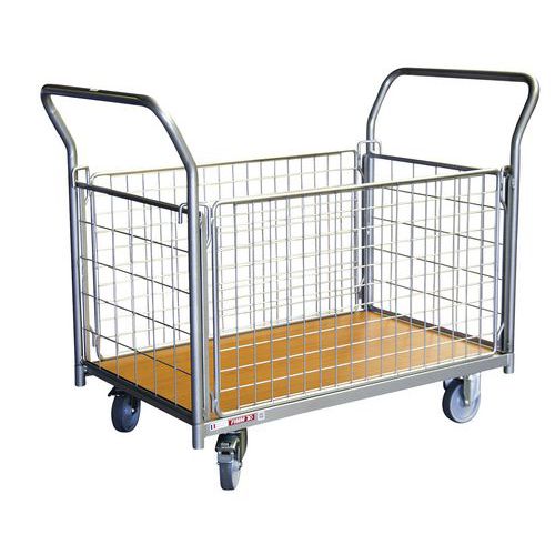 Chariot grillagé 2 dossiers + 2 ridelles - 250 kg  - FIMM