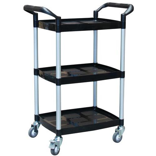 Servicetrolley aluminium met 3 plateau 475x365 mm 135 kg - FIMM