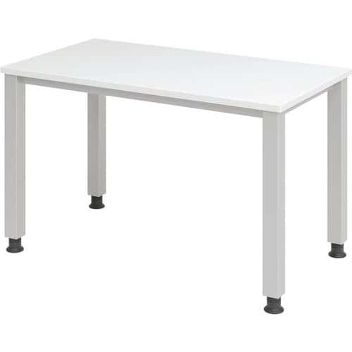 Bureau droit pieds carrés 120 cm