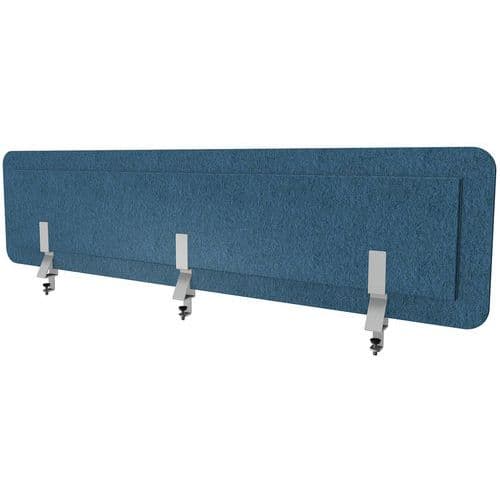 Ecran acoustique bleu chiné + pinces bureau seul