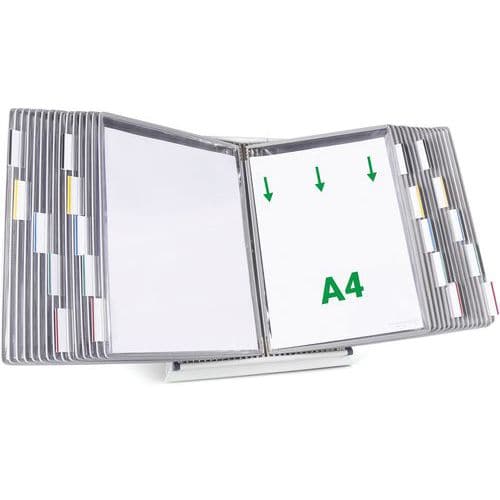 Zichtpanelensysteem bureau metaal Tarifold A4 30 zichtpanelen - Djois