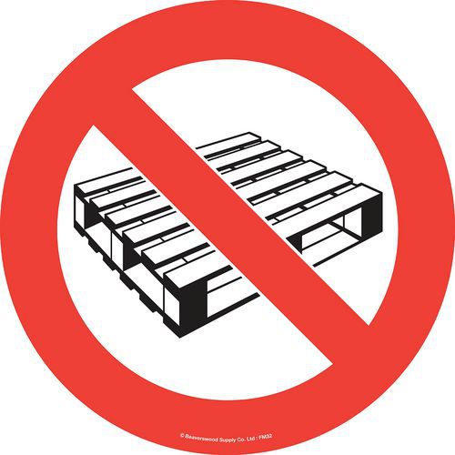 Vloermarkering - pictogram - palletverbod - zelfklevend