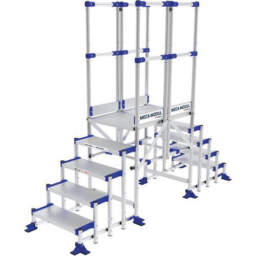 Vaste loopbrug Meca Modul - 2 relingen - Tubesca-Comabi