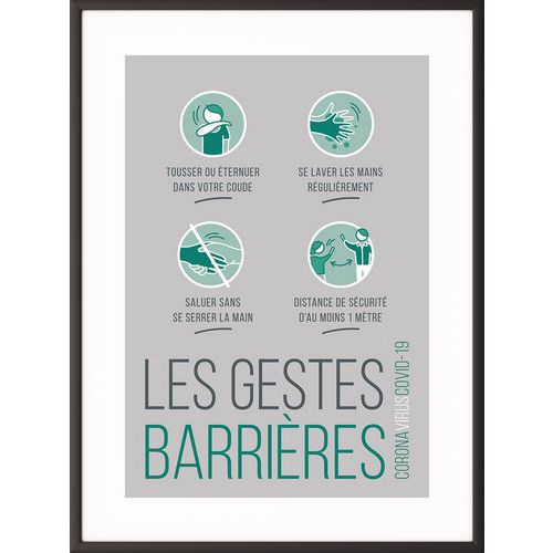 Cadre d'affichage Gestes barrières - Paperflow