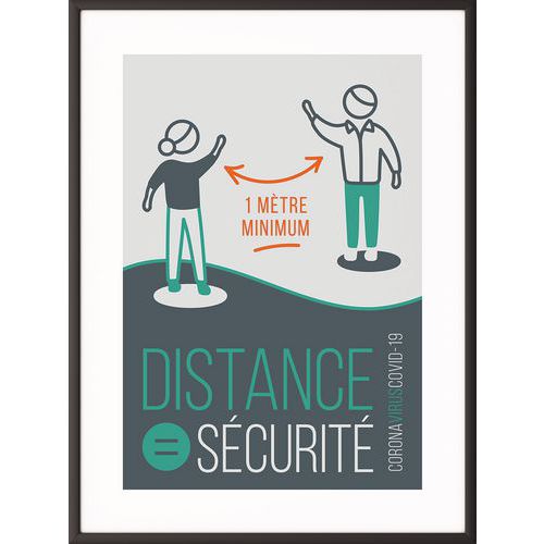 Cadre d'affichage Gardez vos distances - Paperflow