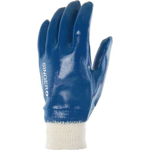 Gants pur coton molleton enduction nitrile lourde - Singer