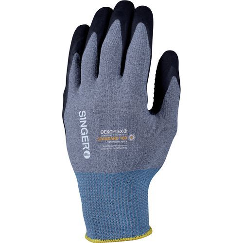 Gants nitrile avec picots enduction paume Jauge 15 - Singer Safety