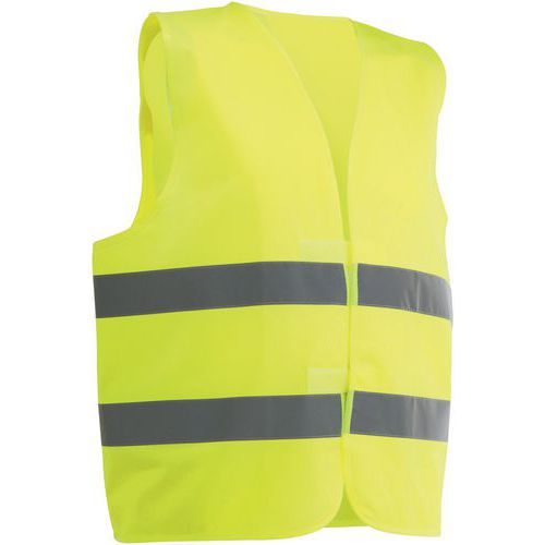 Gilet de signalisation polyester/mesh à bandes grises - Singer