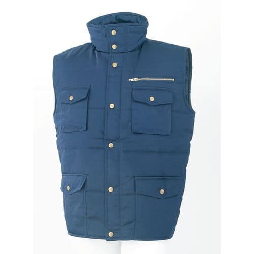 Bodywarmer geisoleerd polyester/katoen met heel veel zakken - Singer