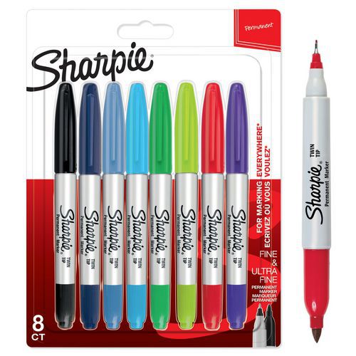 Marqueur permanent Sharpie Twin Tip 2 tailles de pointes - Sharpie