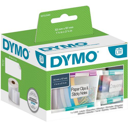 Étiquette adhésive polyvalente papier blanc LabelWriter - Dymo