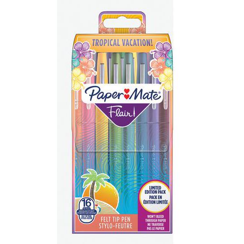 Schrijfstift Flair Tropical x 16 - Paper mate