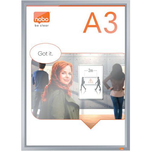 Poster clicklijst Impression Pro - geanodiseerd frame - Nobo