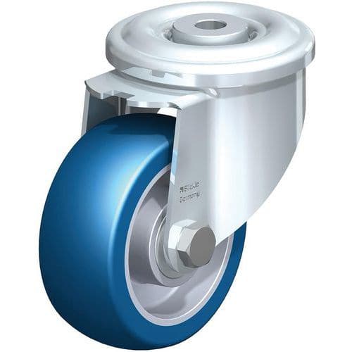 Roulette pivotante - bandage PU Besthane® Soft - corps aluminium