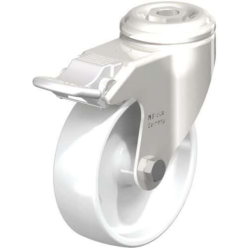 Roulette d'appareil pivotante inox - roue en polyamide - Blickle