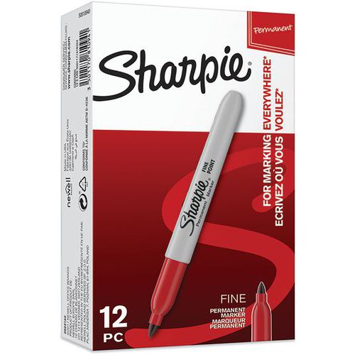 Permanente markeerstift fijne punt - doos van 12 - Sharpie