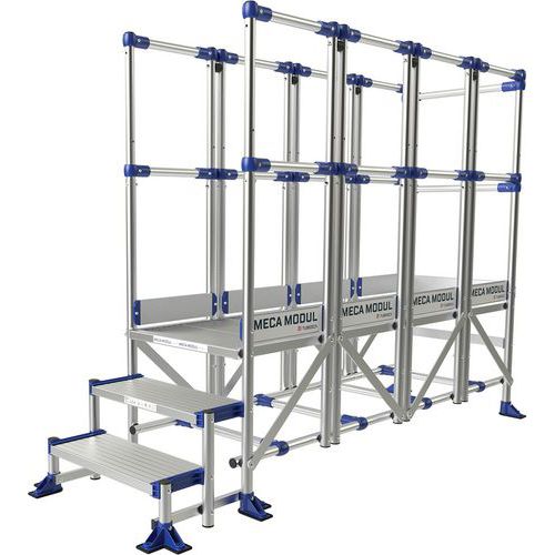 Plate-forme aluminium Meca Modul - 3 garde-corps - Tubesca-Comabi