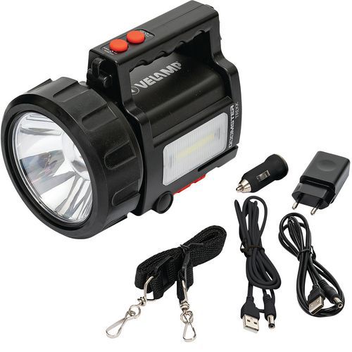 Kit Projecteur led 10W 735lm+ lanterne latérale + powerbank - Velamp