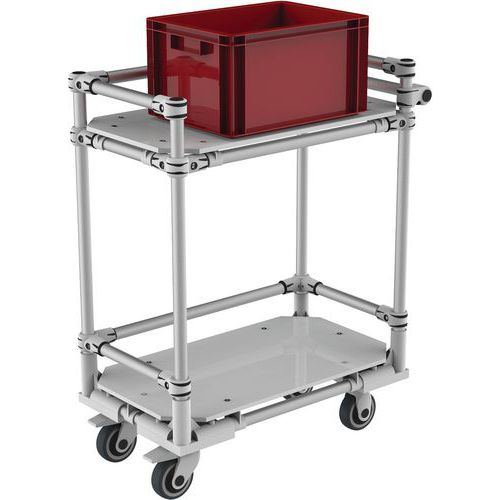 Chariot aluminium pour bacs avec rebords - 350 kg - Trilogiq