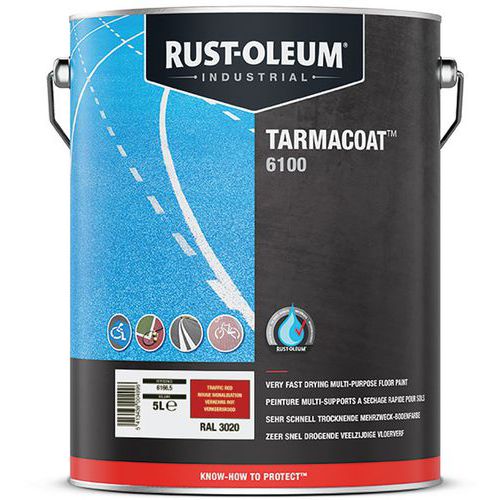 Verf voor vloeren buiten en binnen Tarmacoat - 5 l - Rust-Oleum