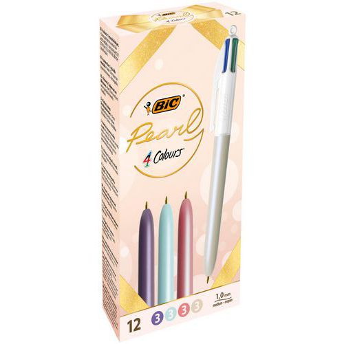 Pen 4 kleuren Pearl - 4 verschillende kleuren - BIC