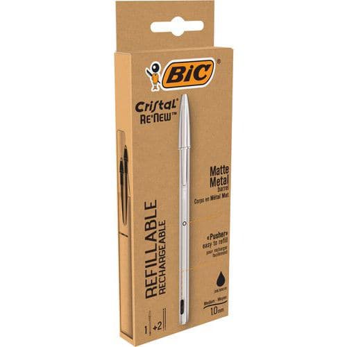 Stylo-bille Cristal Renew avec 2 recharges - BIC