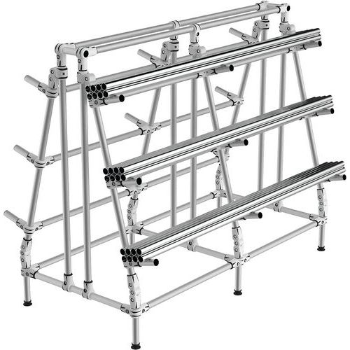 Mini-rack Cantilever vast - basis driehoek - belasting 150 kg per niveau - Trilogiq