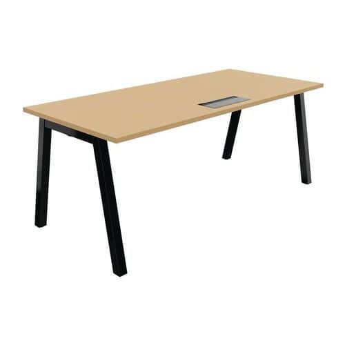 Bureau droit Partage profondeur 80 cm avec Top access