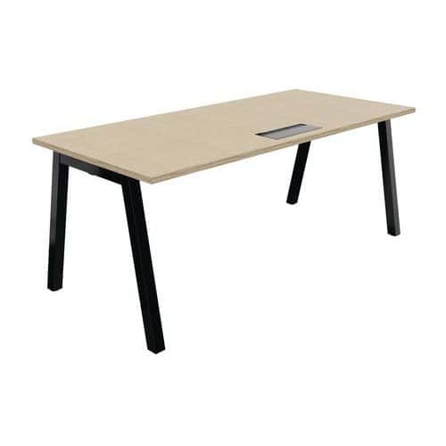 Bureau droit Partage profondeur 80 cm avec Top access