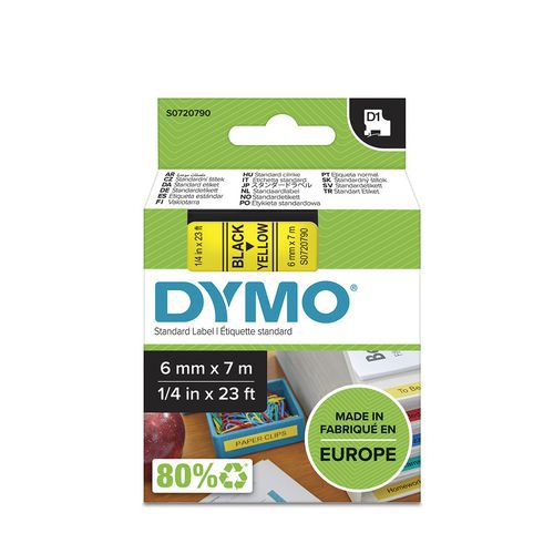 Labelcassette D1 breedte 6 mm - Dymo