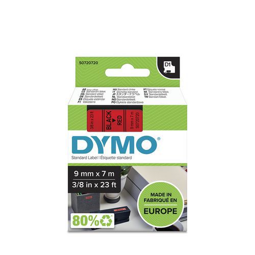 Labelcassette D1 breedte 9 mm - Dymo