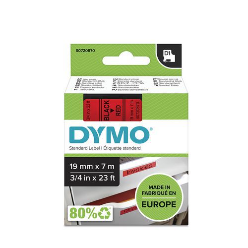 Labelcassette Dymo D1 - Breedte 19 mm