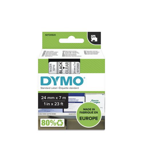 Labelcassette D1 breedte 24 mm - Dymo