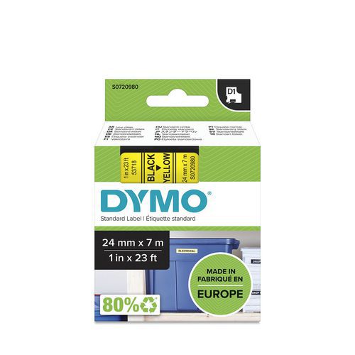 Labelcassette D1 breedte 24 mm - Dymo