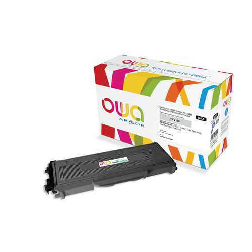 Toner hoge capaciteit geschikt voor Brother TN2120 Black - OWA