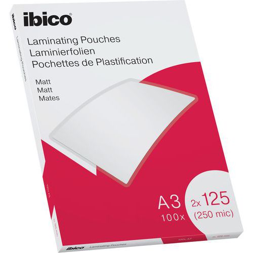 Pochettes plastification A3 Ibico mates, boite 100 - Esselte