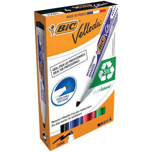 Markeerstift Velleda 1701 - Droog uitwisbaar - Bic