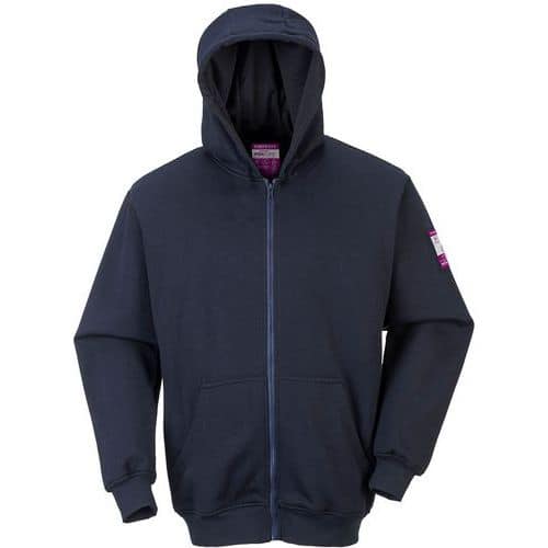 Sweatshirt résistant flamme zippé à capuche FR81 - Portwest