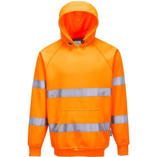 Sweatshirt met capuchon Hi-Vis B304 Oranje Portwest