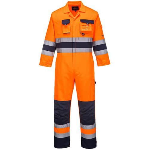 Overall Nantes Hi-Vis Blauw/oranje TX55 Portwest